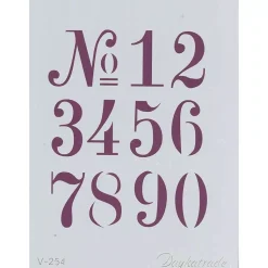 Plantilla de Stencil V-254 Números 15x21cm Dayka