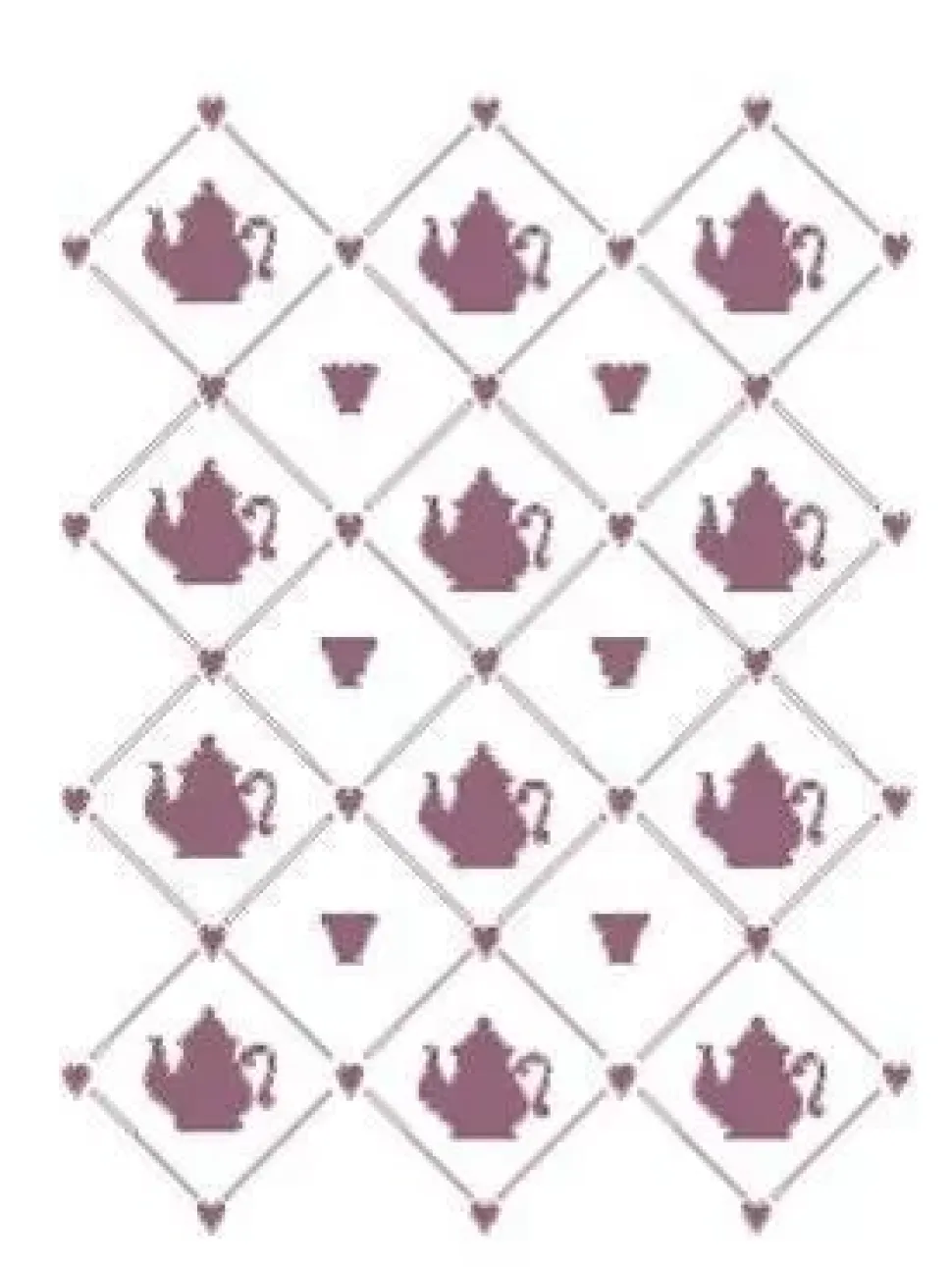 Plantilla de Stencil V-208 Teletras y tacitas 15x21cm Dayka