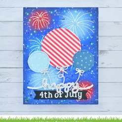 Plantilla foil Fireworks Lawn Fawn