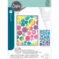 Plantillas de stencil Cosmopolitan Ecliptic Adornment Sizzix A5