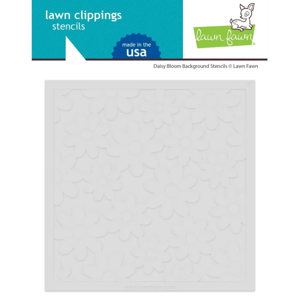 Plantillas de stencil Daisy Bloom Background Lawn Fawn