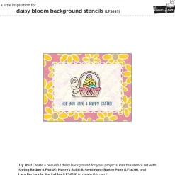 Plantillas de stencil Daisy Bloom Background Lawn Fawn