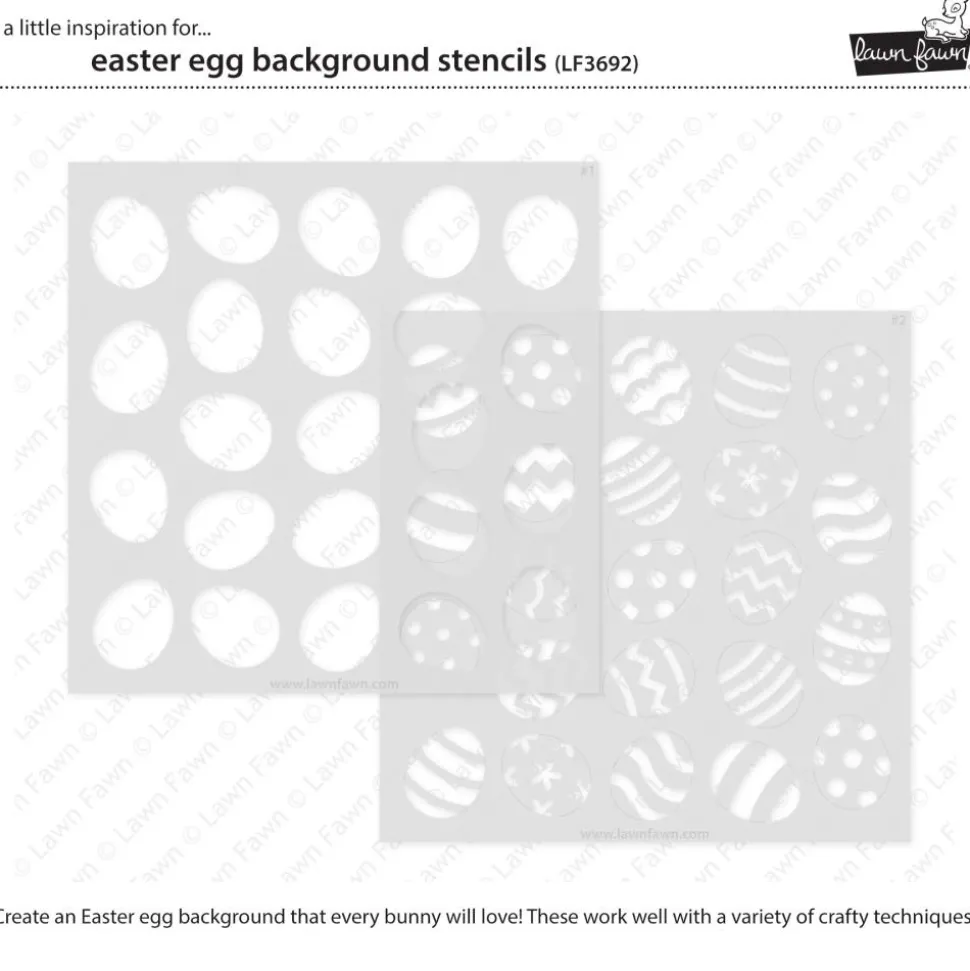 Plantillas de stencil Easter Egg Background Lawn Fawn
