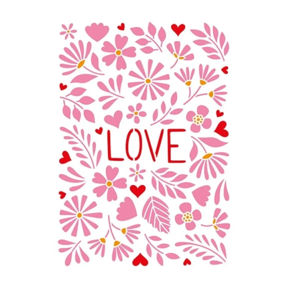 Plantillas de stencil Love Artemio A4