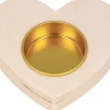 Portavelas De Madera Corazón Artemio