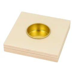 Portavelas de madera Cuadrado Artemio