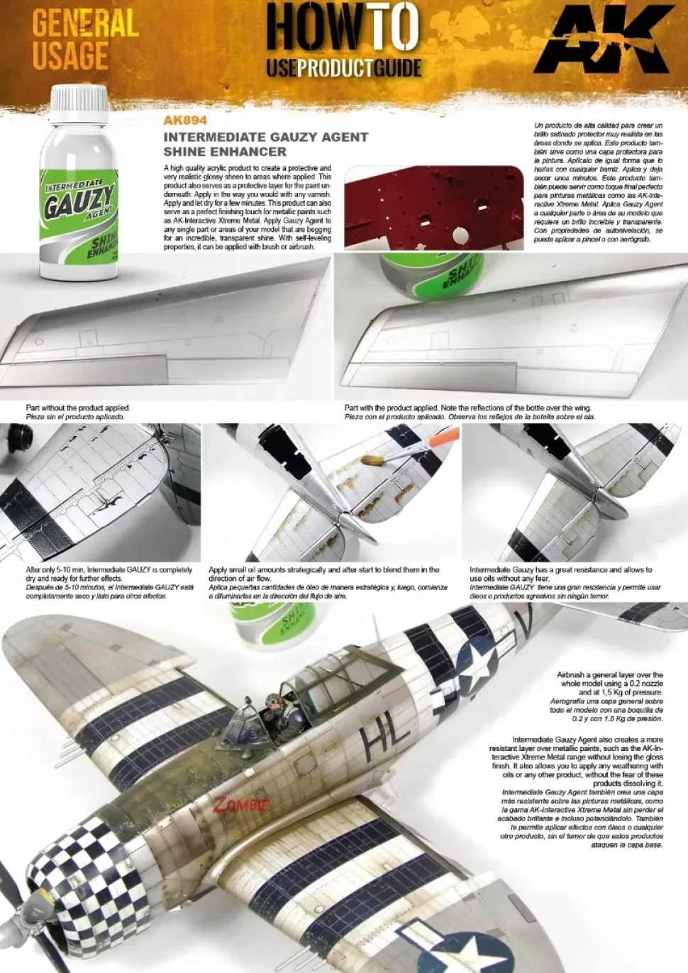 Potenciador del brillo Intermediate Gauzy AK Interactive 100ml