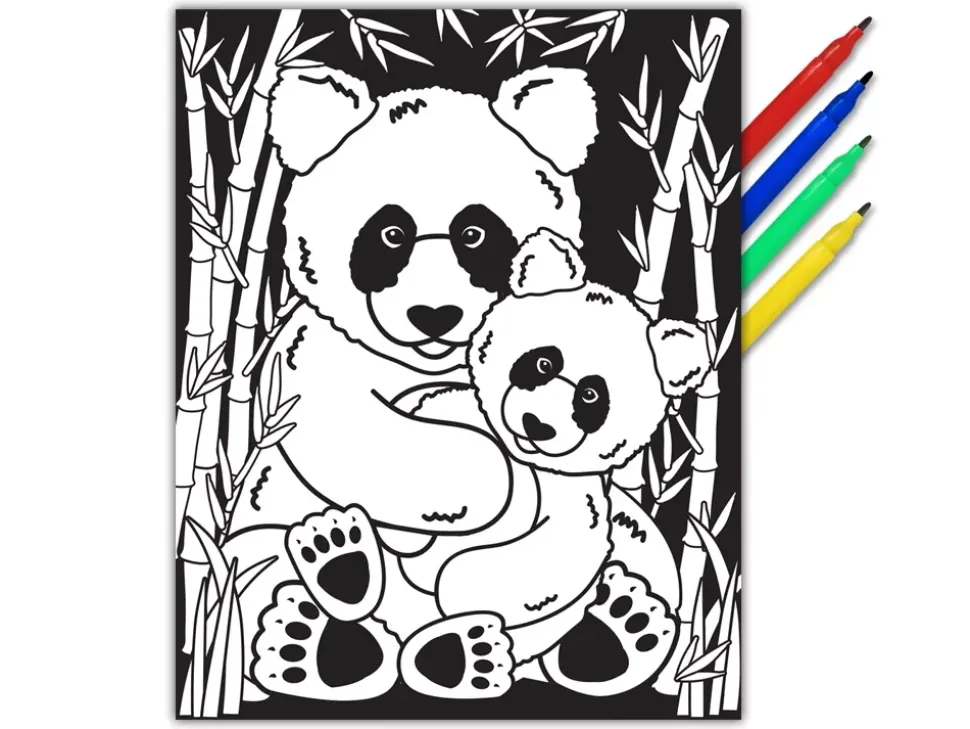 Póster para Colorear Panda MultiCraft