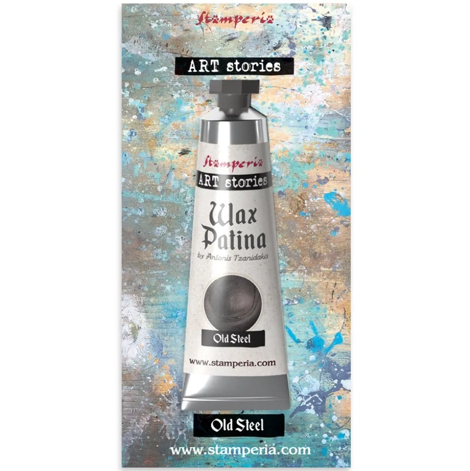 Pátina de cera Old Steel Art Stories Stamperia 40ml