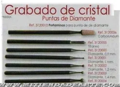 Puntas de diamante para grabado de vidrio y metales