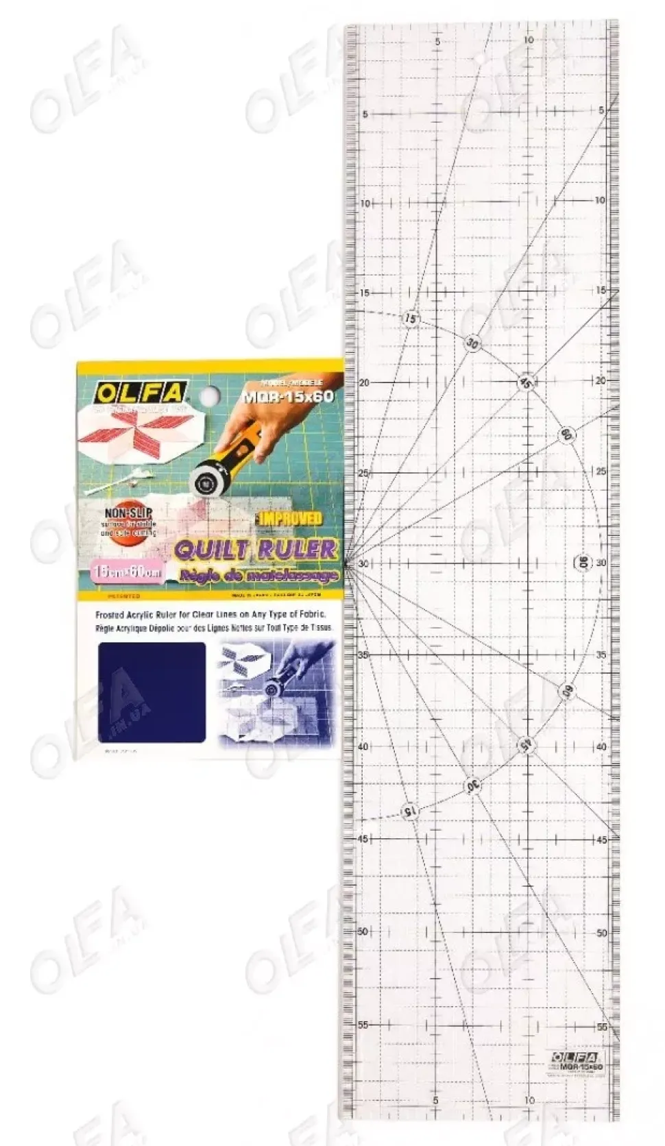 Regla para Patchwork Olfa MQR 15x60cm