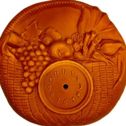 Reloj cesta frutas en resina