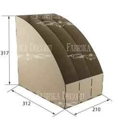 Revistero con tres divisiones para papeles en DM