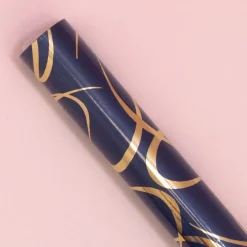 Rollo de Papel de Regalo Azul con Líneas Doradas Clairefontaine