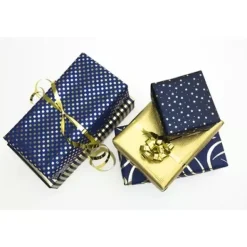 Rollo de Papel de Regalo Azul con Líneas Doradas Clairefontaine