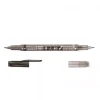 Rotulador Fudenosuke Doble punta gris y negro Tombow