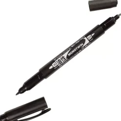 Rotulador negro doble punta Monotwin Tombow
