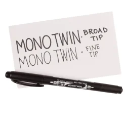 Rotulador negro doble punta Monotwin Tombow