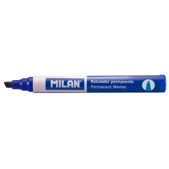 Rotulador permanente punta biselada azul Milan 1-4mm
