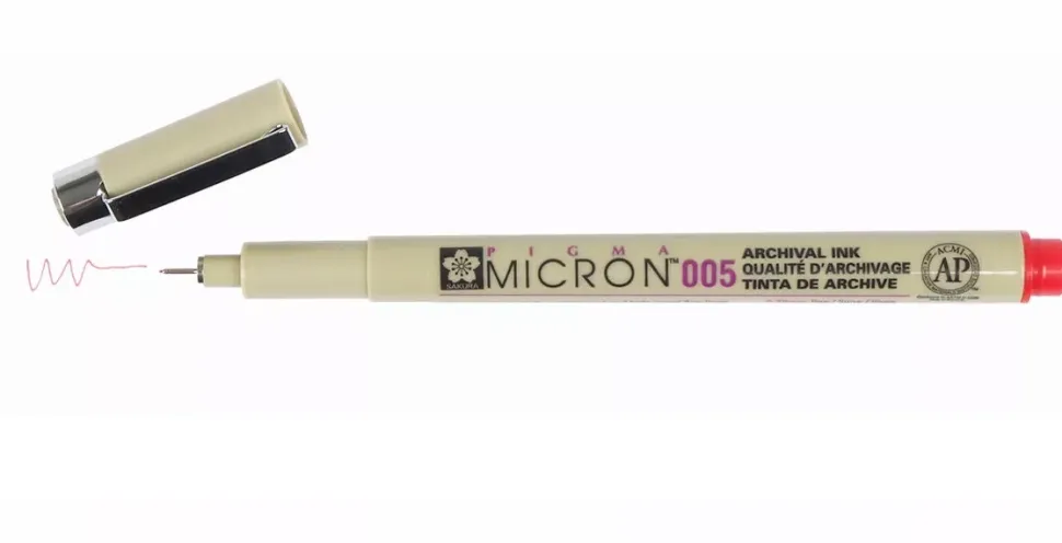 Rotulador Rojo 05 Pigma Micron Sakura 0.2mm
