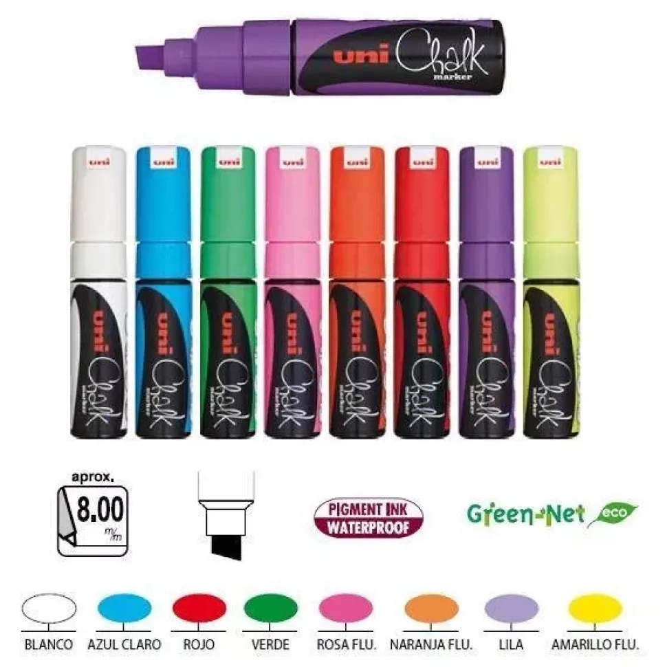 Rotulador Uni Chalk Marker Posca PWE8K