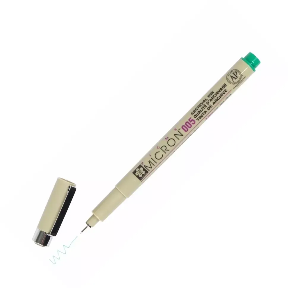 Rotulador Verde 05 Pigma Micron Sakura 0.2mm