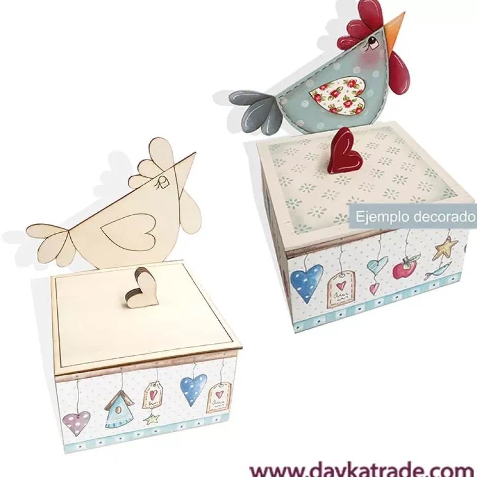 Salero Gallina + Tela Prediseñada Dayka