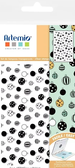 Sello Acrílico Bolas de Navidad Imagine Xmas Artemio