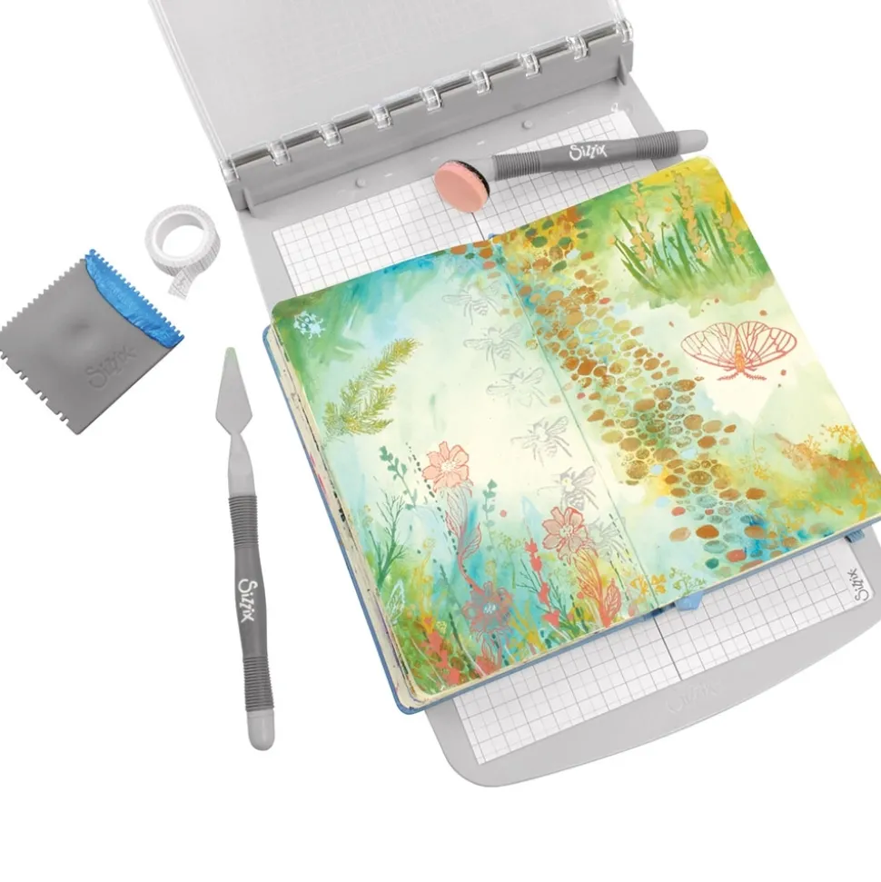 Sellos + plantillas de stencil Nature Sizzix