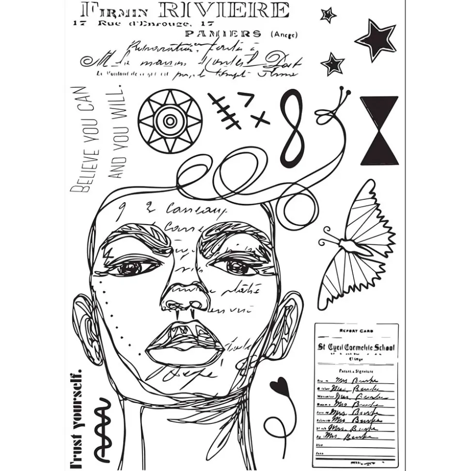 Sellos + plantillas de stencil Possibilitarian Sizzix