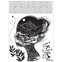 Sellos + plantillas de stencil Ikigai Sizzix