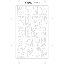 Sellos + plantillas de stencil Strength in Numbers Sizzix