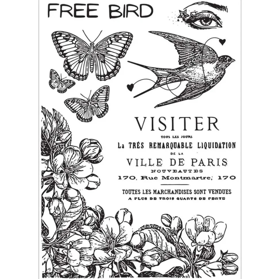 Sellos + plantillas de stencil Retro Sizzix