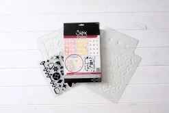 Sellos + plantillas de stencil Retro Sizzix