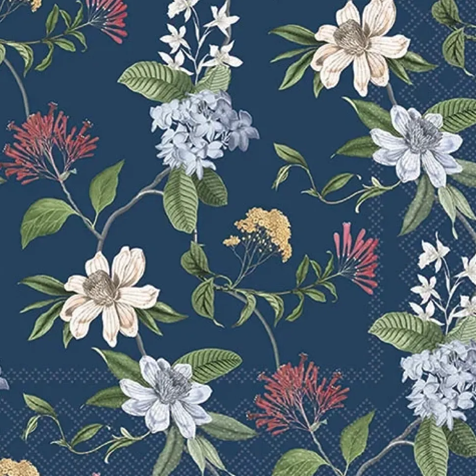 Servilletas de papel Floral Mix Blue 33x33cm