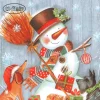 Servilletas de Papel Muñeco de Nieve 33x33cm
