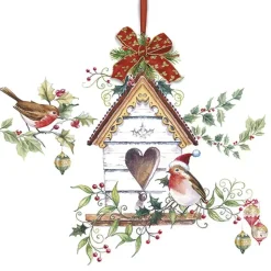 Servilletas X-mas Birdhouse 33x33cm
