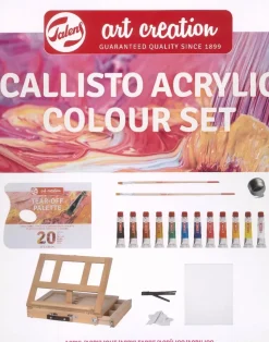 Set 12 Acrílicos + Caballete Callisto Talens