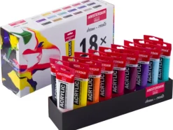 Set 18 acrílicos Amsterdam 120ml