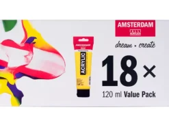 Set 18 acrílicos Amsterdam 120ml