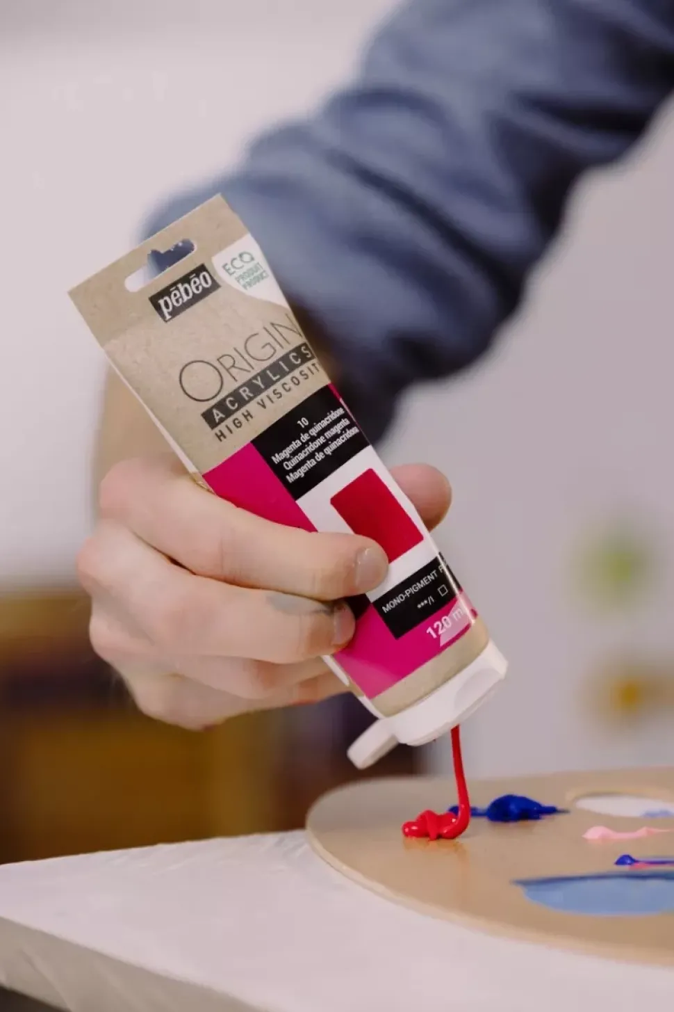 Set 10 acrílicos ecológicos Essentials Origin Pebeo 60ml