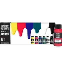 Set 6 acrílicos Fluid Basics Liquitex 118ml