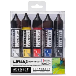 Set 5 Acrílicos Liner Abstract Colores Primarios Sennelier 27ml