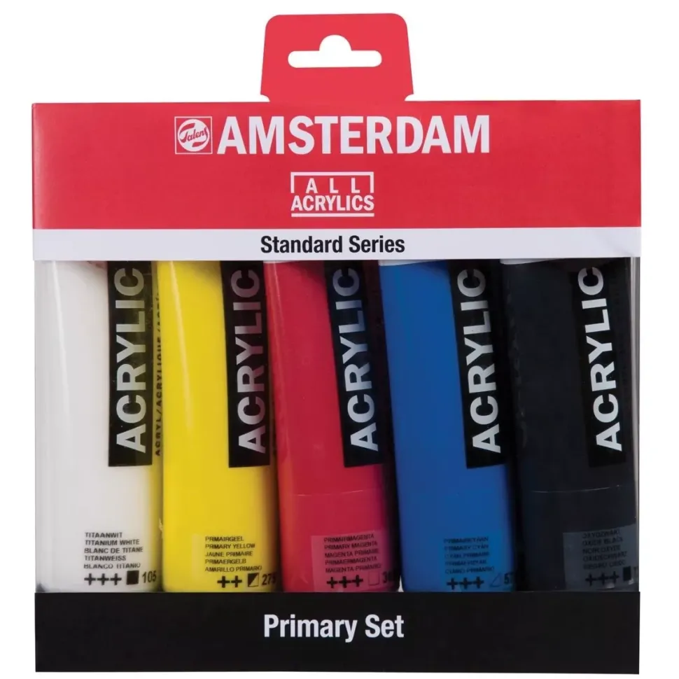 Set 5 Acrílicos Primarios Amsterdam 120ml