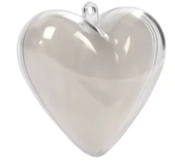 Set 10 Adornos Transparentes Corazón Creativ Company