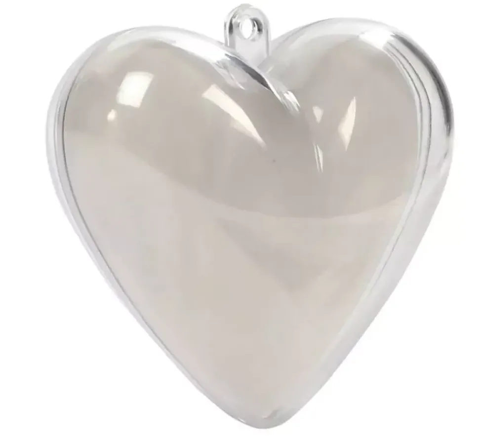 Set 10 Adornos Transparentes Corazón Creativ Company