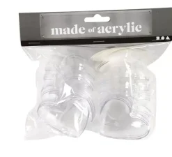 Set 10 Adornos Transparentes Corazón Creativ Company