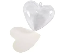 Set 10 Adornos Transparentes Corazón Creativ Company