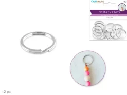 Set 12 Anillas de Llavero MultiCraft 25mm