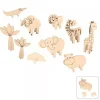 Set 12 Animales de Madera Safari Artemio